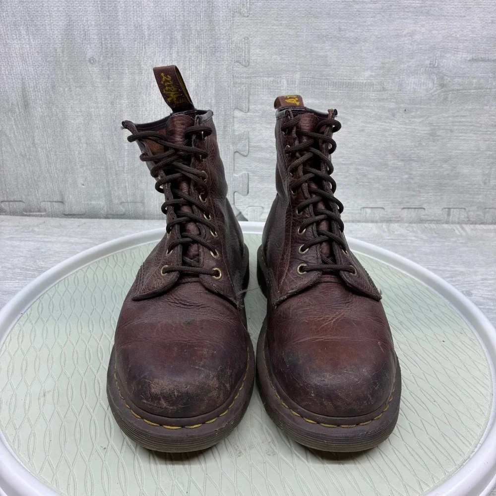 Dr. Martens 1460 Boots Mens 9 Brown Leather Lace Up Combat 11822
